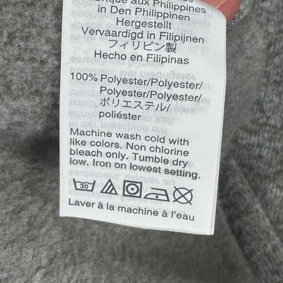 J.Crew Authentic Fleece Quarter Zip Pullover Sweater Men XL Gray Warm Polyester - Picture 5 of 7